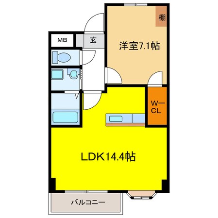 Ys Stage Wakamiyaの物件間取画像